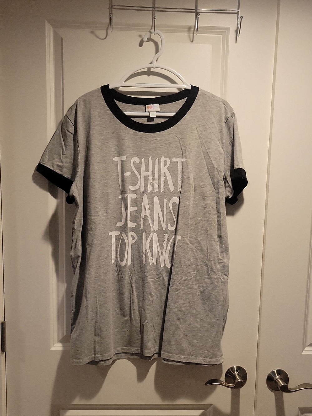 Gray  Tee With Print